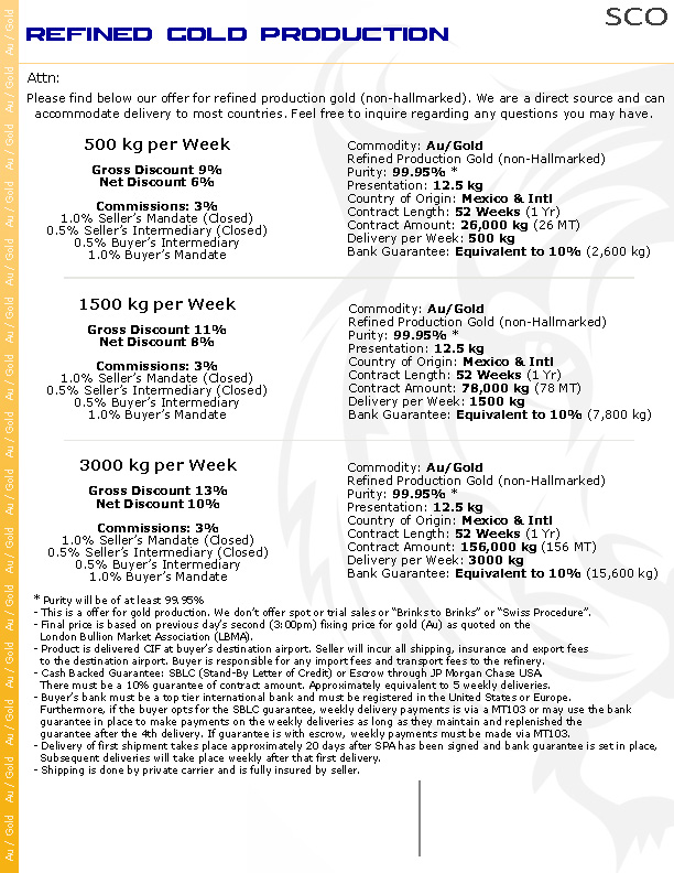 Glow 79 SCO Refined Gold Production Oct 1 2021 page 1 Glow 79 SCO Refined Gold Production Oct 1 2021 page 1